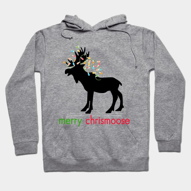 Merry Chrismoose Hoodie by CafePretzel